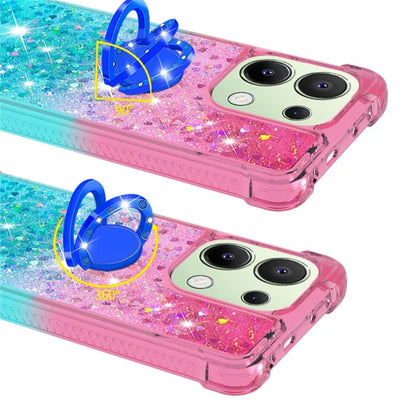 YB Quicksand Series-8 for Xiaomi Redmi Note 13 4G Case Bling Glitter Kickstand TPU Cover