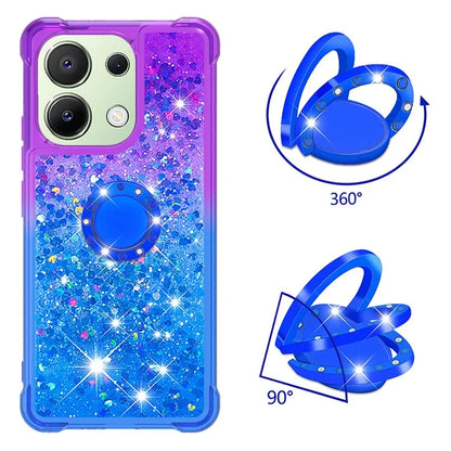 YB Quicksand Series-8 for Xiaomi Redmi Note 13 4G Case Bling Glitter Kickstand TPU Cover