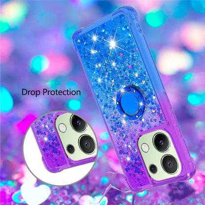 YB Quicksand Series-8 for Xiaomi Redmi Note 13 4G Case Bling Glitter Kickstand TPU Cover