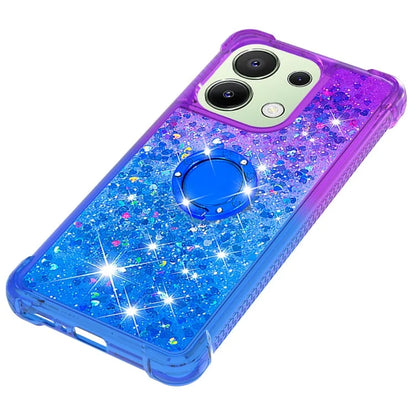 YB Quicksand Series-8 for Xiaomi Redmi Note 13 4G Case Bling Glitter Kickstand TPU Cover
