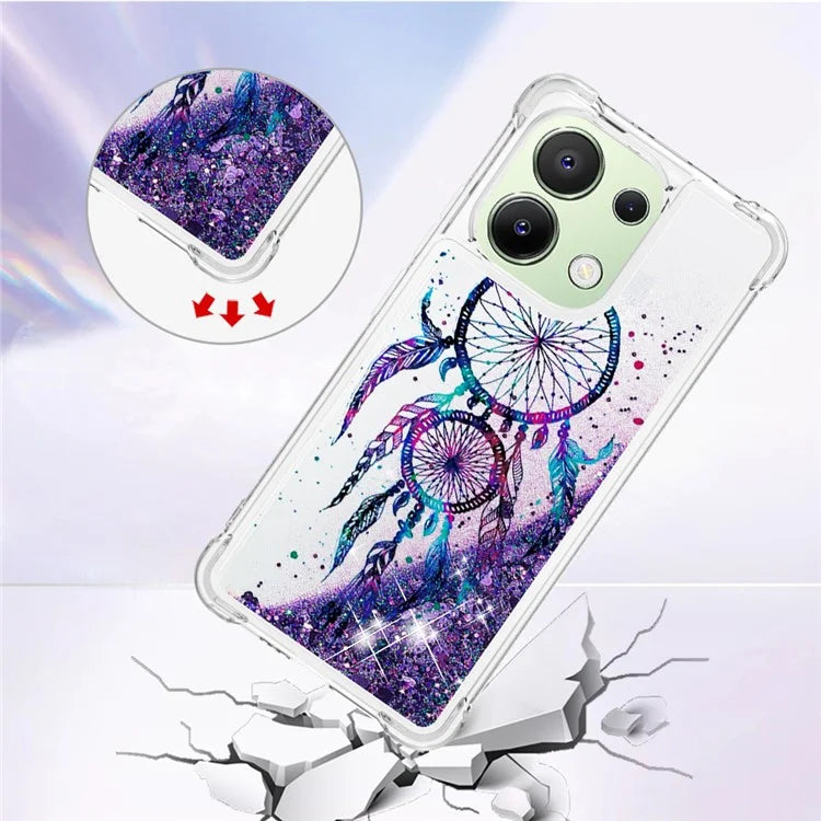 YB Quicksand Series-2 TPU Phone Case for Xiaomi Redmi Note 13 4G Quicksand Slim-Fit Phone Cover