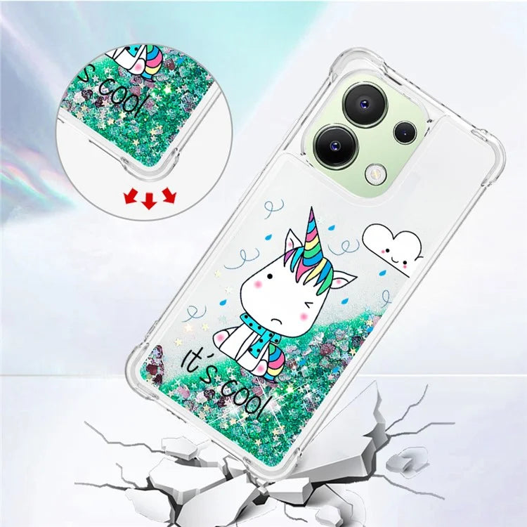 YB Quicksand Series-2 TPU Phone Case for Xiaomi Redmi Note 13 4G Quicksand Slim-Fit Phone Cover
