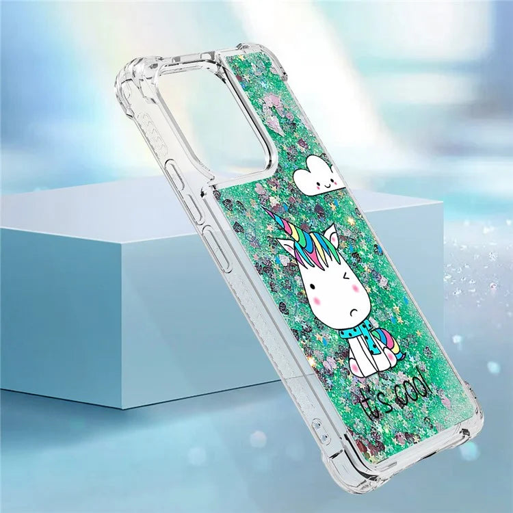 YB Quicksand Series-2 TPU Phone Case for Xiaomi Redmi Note 13 4G Quicksand Slim-Fit Phone Cover