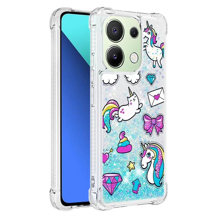YB Quicksand Series-2 TPU Phone Case for Xiaomi Redmi Note 13 4G Quicksand Slim-Fit Phone Cover