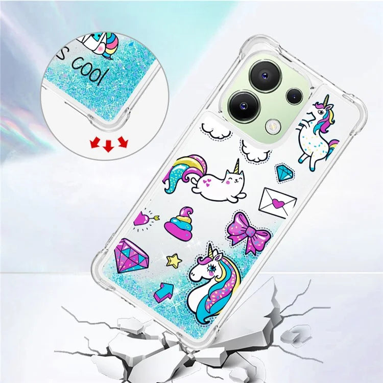 YB Quicksand Series-2 TPU Phone Case for Xiaomi Redmi Note 13 4G Quicksand Slim-Fit Phone Cover