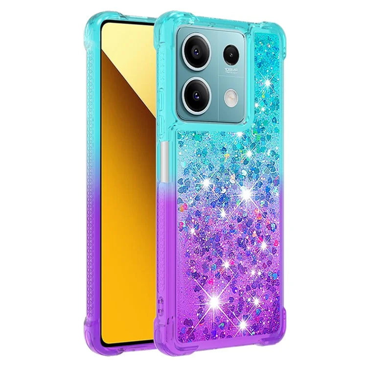 YB Quicksand Series-3 For Xiaomi Redmi Note 13 5G (Global) Phone Case Gradient Color Glitter Cell Phone Cover