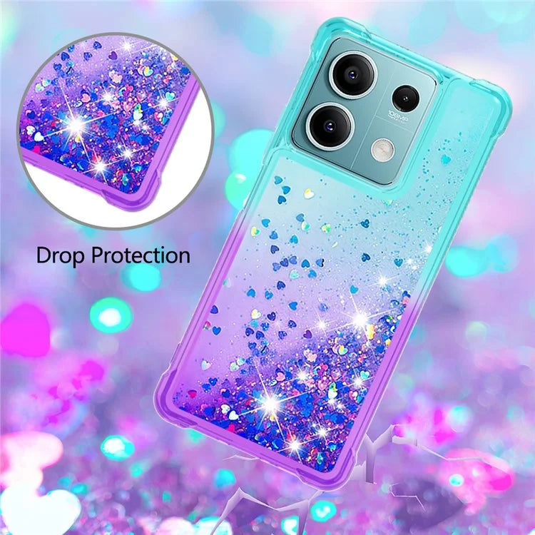 YB Quicksand Series-3 For Xiaomi Redmi Note 13 5G (Global) Phone Case Gradient Color Glitter Cell Phone Cover