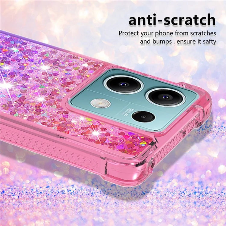 YB Quicksand Series-3 For Xiaomi Redmi Note 13 5G (Global) Phone Case Gradient Color Glitter Cell Phone Cover