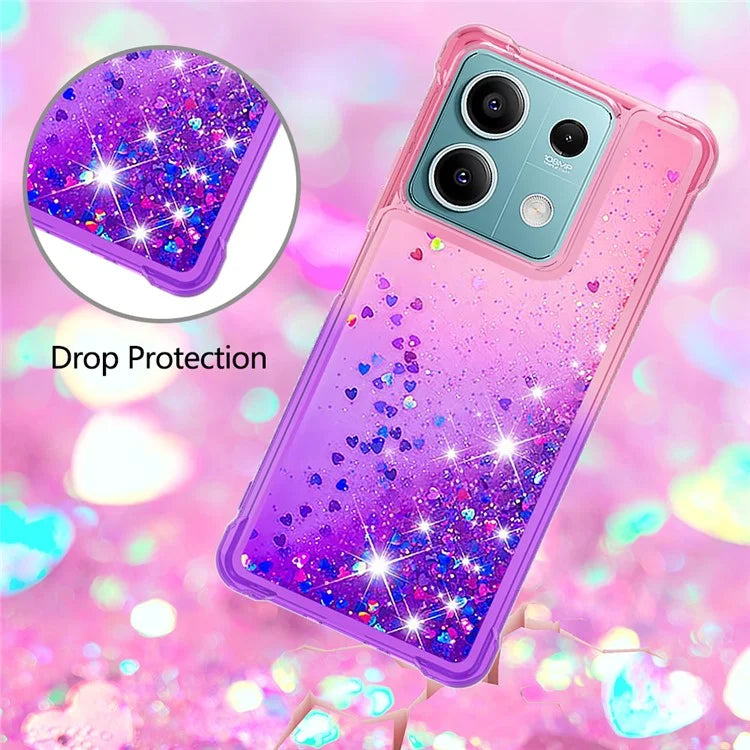 YB Quicksand Series-3 For Xiaomi Redmi Note 13 5G (Global) Phone Case Gradient Color Glitter Cell Phone Cover