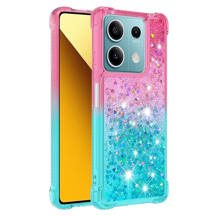 YB Quicksand Series-3 For Xiaomi Redmi Note 13 5G (Global) Phone Case Gradient Color Glitter Cell Phone Cover