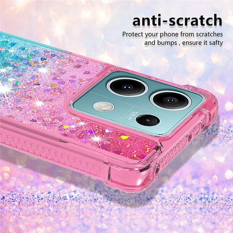 YB Quicksand Series-3 For Xiaomi Redmi Note 13 5G (Global) Phone Case Gradient Color Glitter Cell Phone Cover