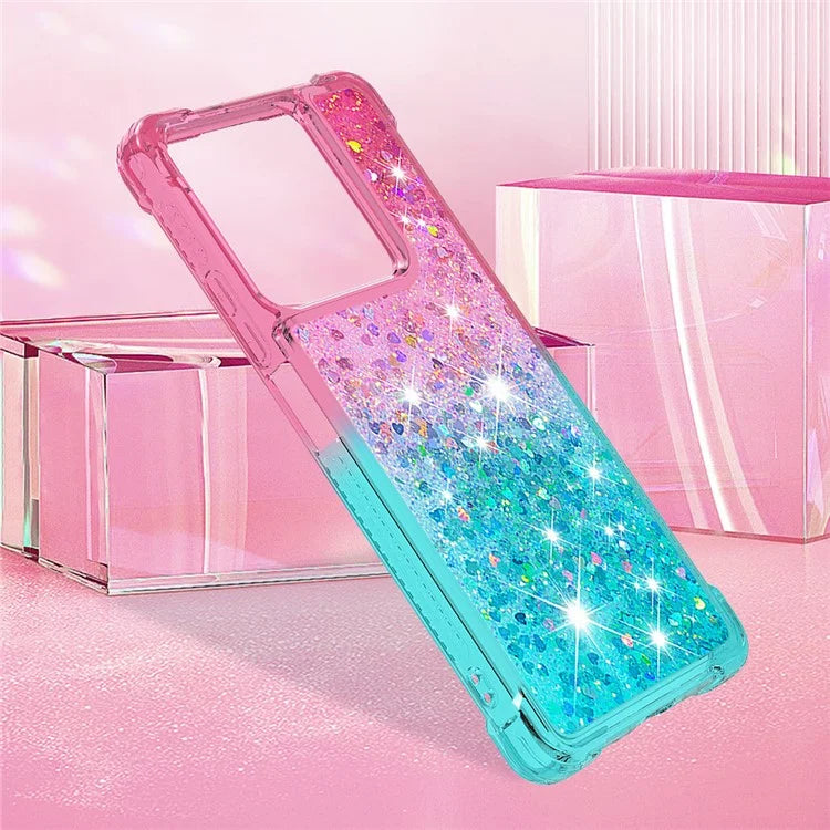 YB Quicksand Series-3 For Xiaomi Redmi Note 13 5G (Global) Phone Case Gradient Color Glitter Cell Phone Cover