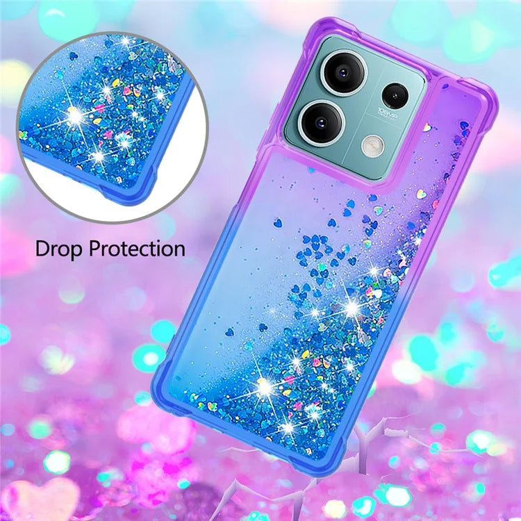 YB Quicksand Series-3 For Xiaomi Redmi Note 13 5G (Global) Phone Case Gradient Color Glitter Cell Phone Cover