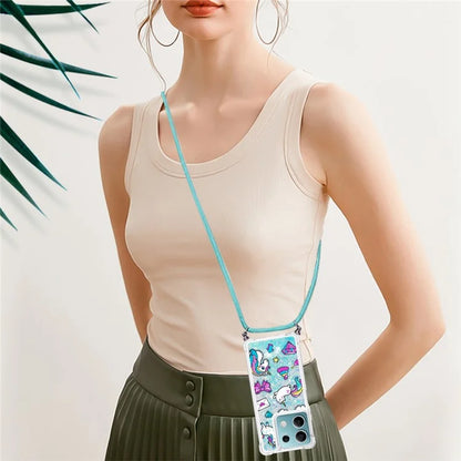 YB Quicksand Series-5 for Xiaomi Redmi Note 13 5G (Global) Slim-Fit TPU Case Pattern Phone Cover with Lanyard