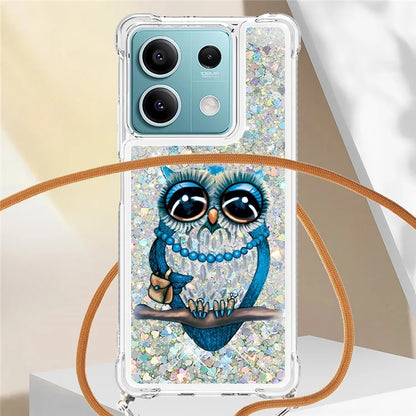 YB Quicksand Series-5 for Xiaomi Redmi Note 13 5G (Global) Slim-Fit TPU Case Pattern Phone Cover with Lanyard