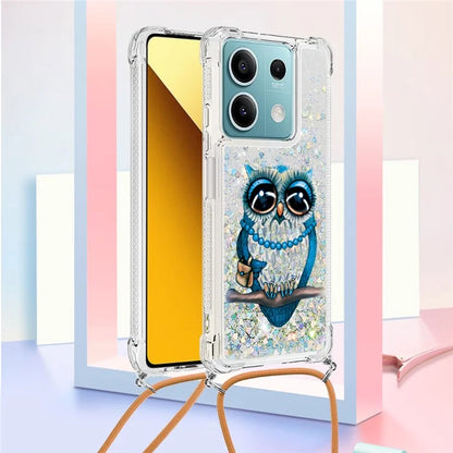 YB Quicksand Series-5 for Xiaomi Redmi Note 13 5G (Global) Slim-Fit TPU Case Pattern Phone Cover with Lanyard