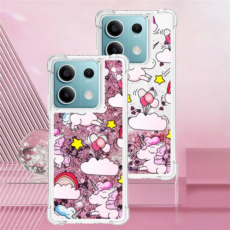YB Quicksand Series-2 For Xiaomi Redmi Note 13 5G (Global) Moving Quicksand Phone Case Patterned TPU Cover