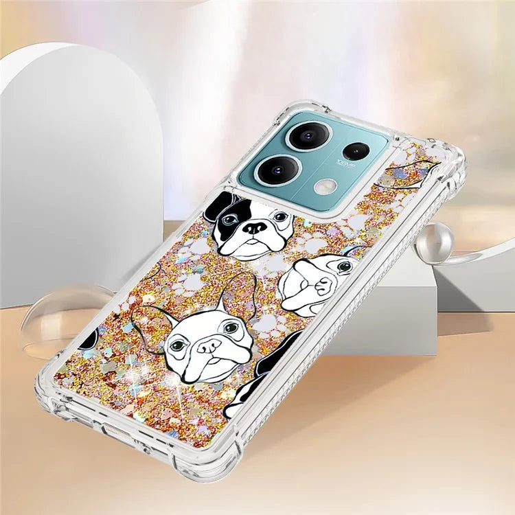 YB Quicksand Series-2 For Xiaomi Redmi Note 13 5G (Global) Moving Quicksand Phone Case Patterned TPU Cover