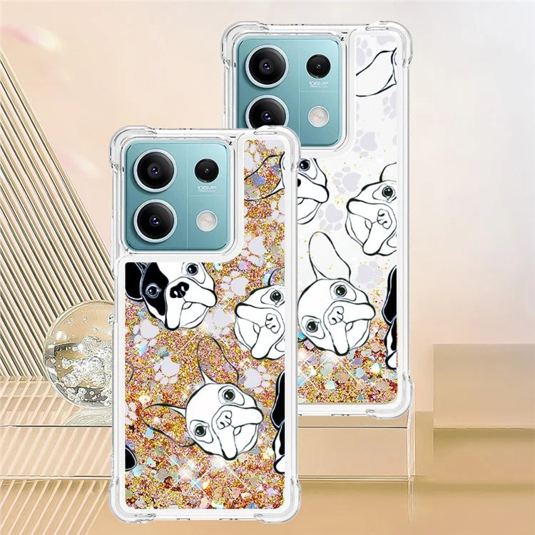 YB Quicksand Series-2 For Xiaomi Redmi Note 13 5G (Global) Moving Quicksand Phone Case Patterned TPU Cover