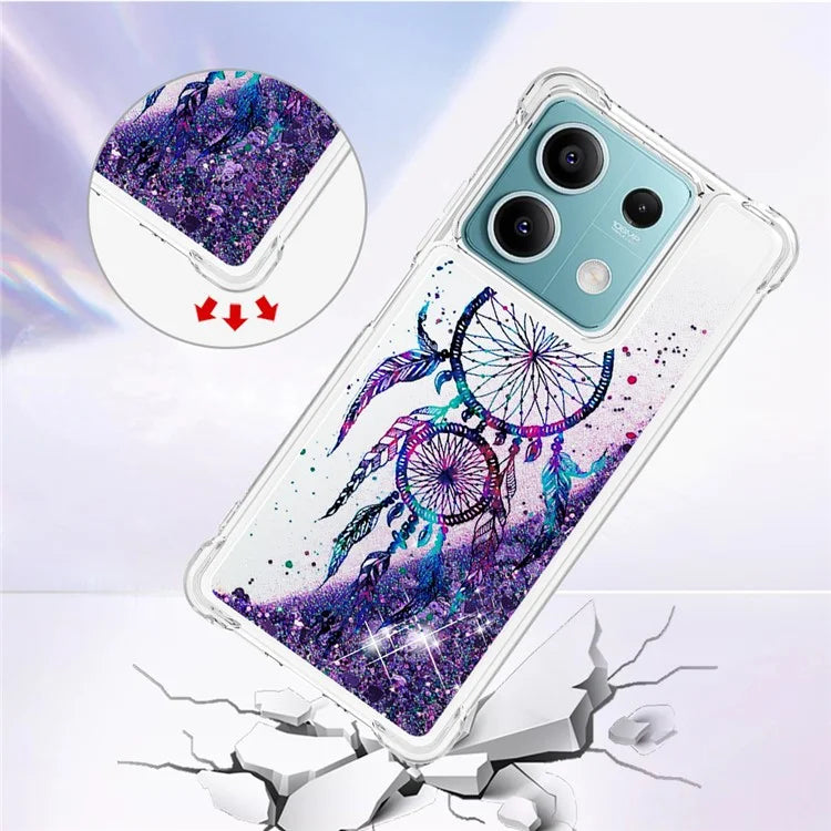 YB Quicksand Series-2 For Xiaomi Redmi Note 13 5G (Global) Moving Quicksand Phone Case Patterned TPU Cover