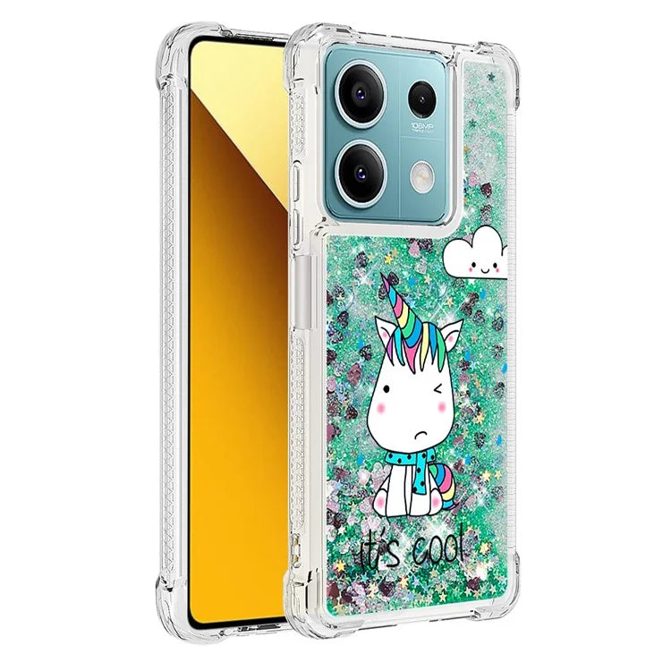 YB Quicksand Series-2 For Xiaomi Redmi Note 13 5G (Global) Moving Quicksand Phone Case Patterned TPU Cover