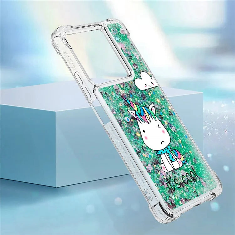 YB Quicksand Series-2 For Xiaomi Redmi Note 13 5G (Global) Moving Quicksand Phone Case Patterned TPU Cover