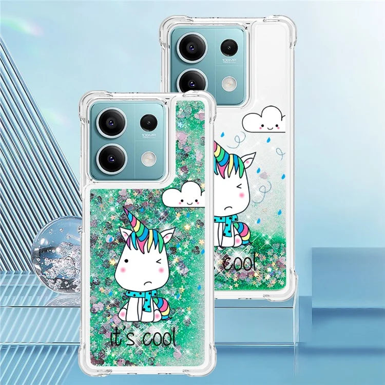 YB Quicksand Series-2 For Xiaomi Redmi Note 13 5G (Global) Moving Quicksand Phone Case Patterned TPU Cover