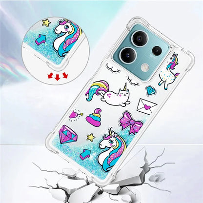 YB Quicksand Series-2 For Xiaomi Redmi Note 13 5G (Global) Moving Quicksand Phone Case Patterned TPU Cover
