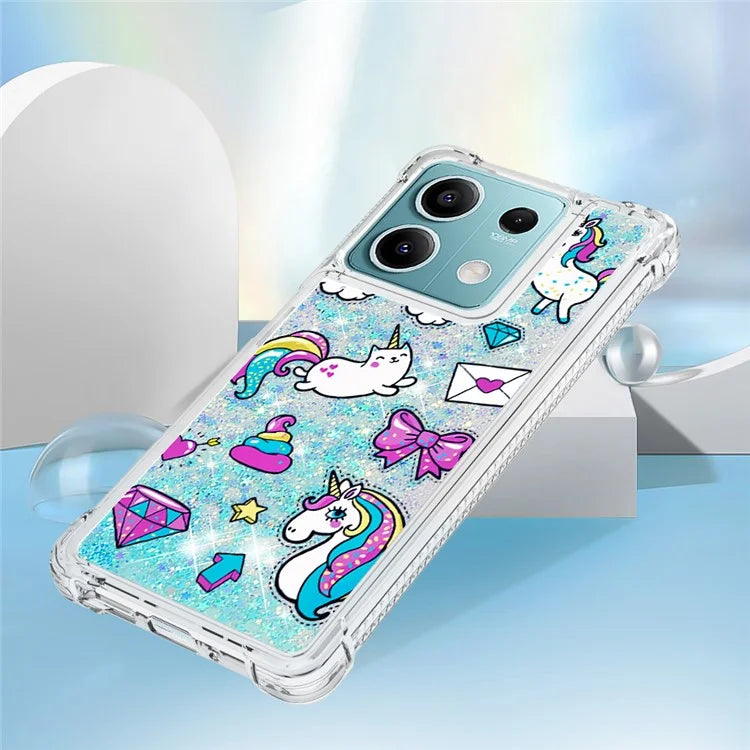 YB Quicksand Series-2 For Xiaomi Redmi Note 13 5G (Global) Moving Quicksand Phone Case Patterned TPU Cover