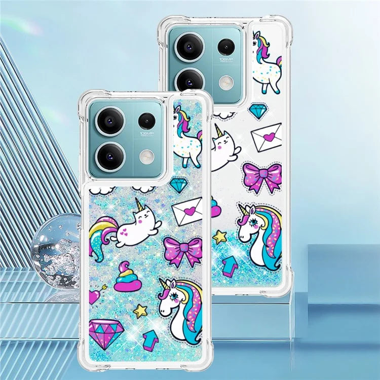YB Quicksand Series-2 For Xiaomi Redmi Note 13 5G (Global) Moving Quicksand Phone Case Patterned TPU Cover