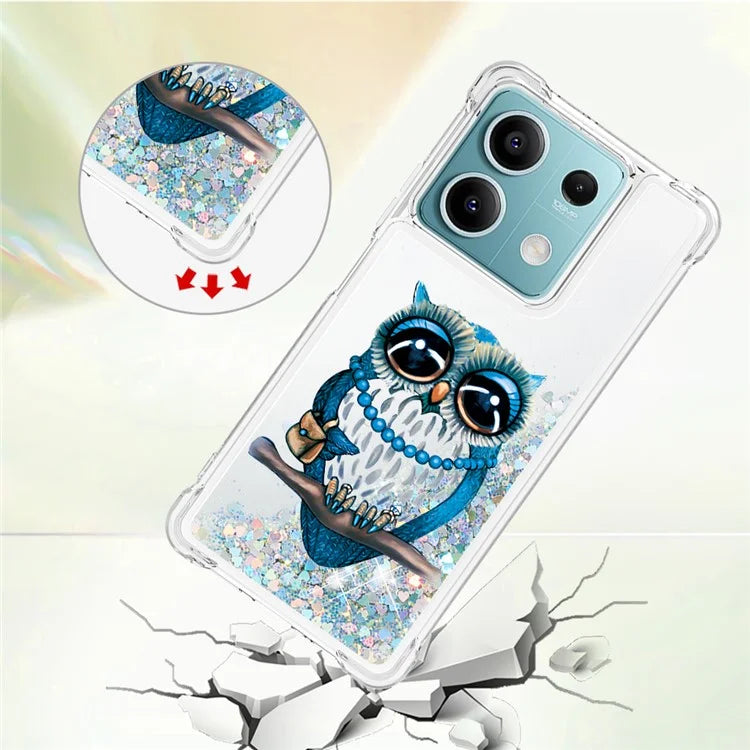 YB Quicksand Series-2 For Xiaomi Redmi Note 13 5G (Global) Moving Quicksand Phone Case Patterned TPU Cover