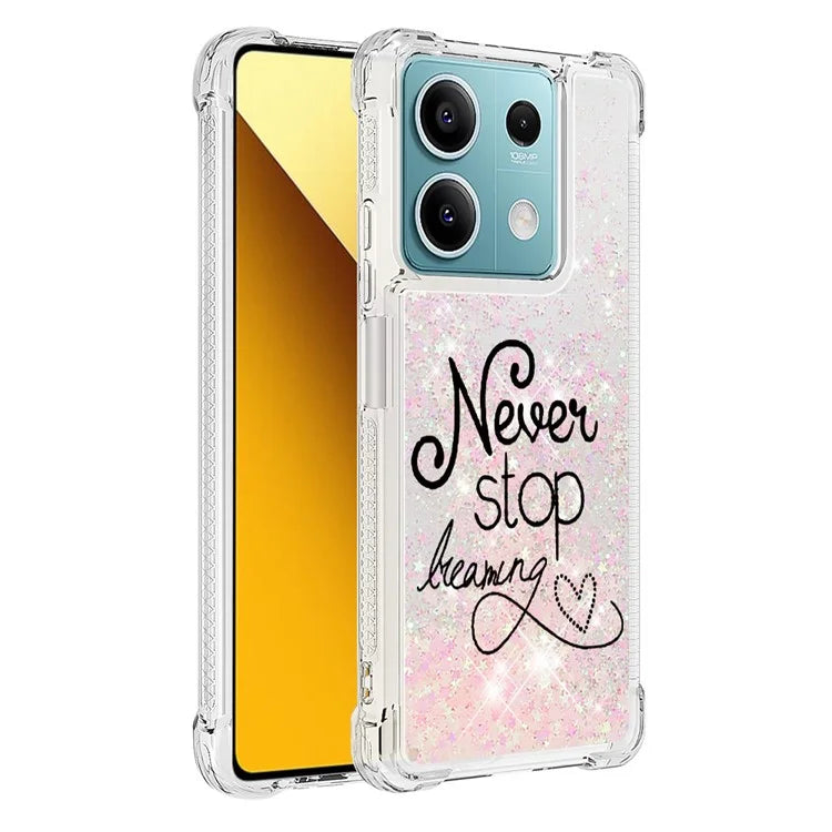 YB Quicksand Series-2 For Xiaomi Redmi Note 13 5G (Global) Moving Quicksand Phone Case Patterned TPU Cover
