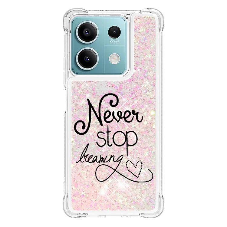 YB Quicksand Series-2 For Xiaomi Redmi Note 13 5G (Global) Moving Quicksand Phone Case Patterned TPU Cover