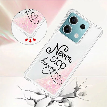 YB Quicksand Series-2 For Xiaomi Redmi Note 13 5G (Global) Moving Quicksand Phone Case Patterned TPU Cover