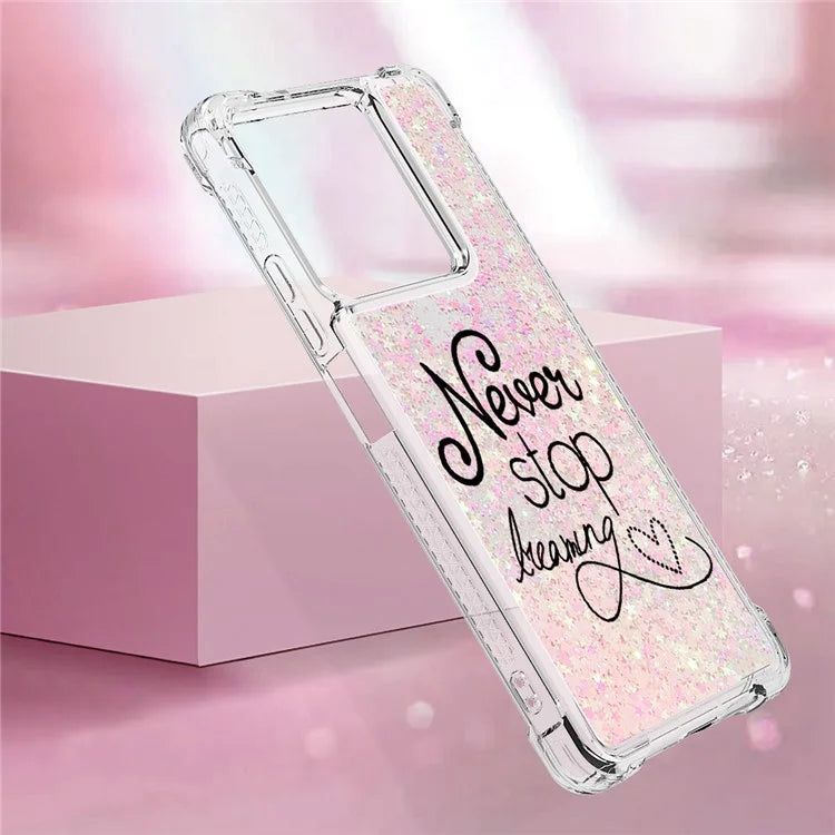 YB Quicksand Series-2 For Xiaomi Redmi Note 13 5G (Global) Moving Quicksand Phone Case Patterned TPU Cover