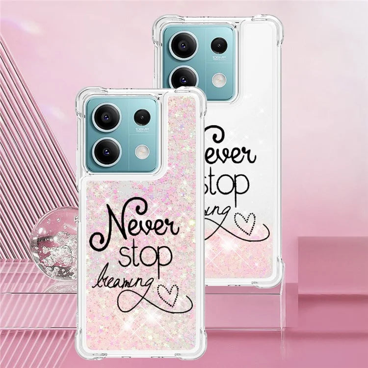 YB Quicksand Series-2 For Xiaomi Redmi Note 13 5G (Global) Moving Quicksand Phone Case Patterned TPU Cover