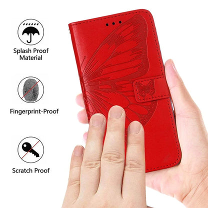 YB Imprinting Series-4 For Xiaomi Redmi Note 13 4G Case PU Leather Butterfly Pattern Phone Cover with Strap