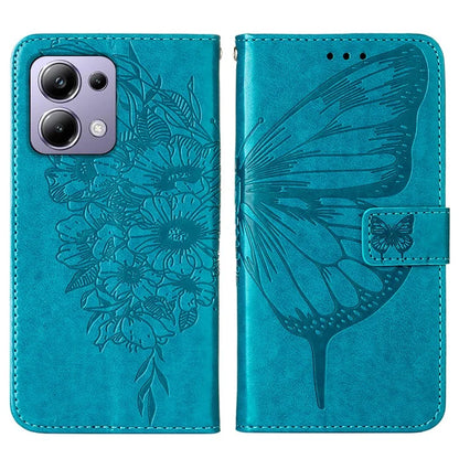 YB Imprinting Series-4 For Xiaomi Redmi Note 13 Pro 4G / Poco M6 Pro 4G Case Butterfly Leather Wallet Phone Cover