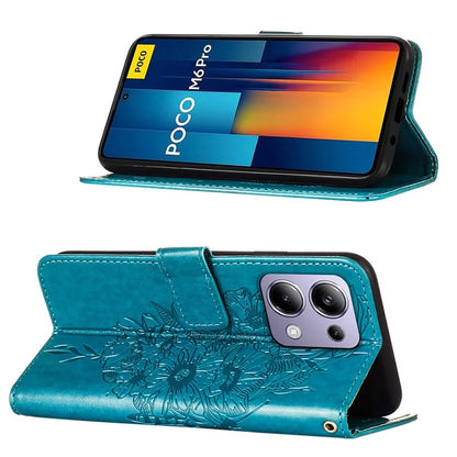 YB Imprinting Series-4 For Xiaomi Redmi Note 13 Pro 4G / Poco M6 Pro 4G Case Butterfly Leather Wallet Phone Cover