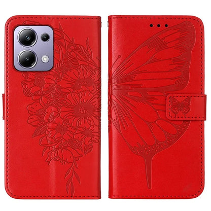 YB Imprinting Series-4 For Xiaomi Redmi Note 13 Pro 4G / Poco M6 Pro 4G Case Butterfly Leather Wallet Phone Cover