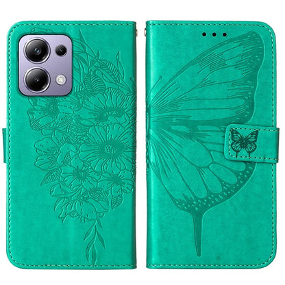 YB Imprinting Series-4 For Xiaomi Redmi Note 13 Pro 4G / Poco M6 Pro 4G Case Butterfly Leather Wallet Phone Cover