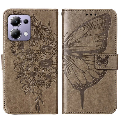 YB Imprinting Series-4 For Xiaomi Redmi Note 13 Pro 4G / Poco M6 Pro 4G Case Butterfly Leather Wallet Phone Cover