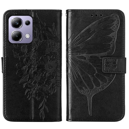 YB Imprinting Series-4 For Xiaomi Redmi Note 13 Pro 4G / Poco M6 Pro 4G Case Butterfly Leather Wallet Phone Cover