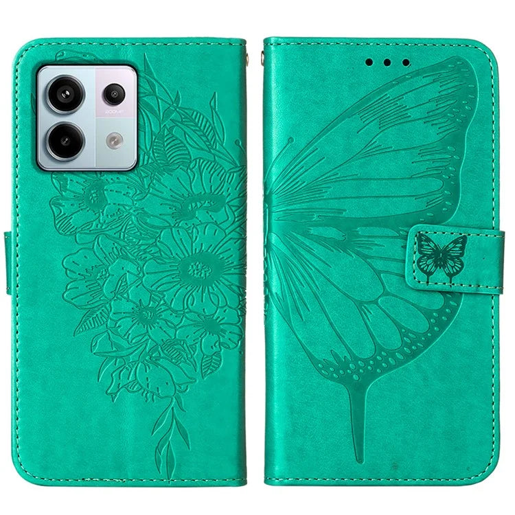 YB Imprinting Series-4 For Xiaomi Redmi Note 13 Pro 5G / Poco X6 5G Case Leather Butterfly Stand Phone Cover