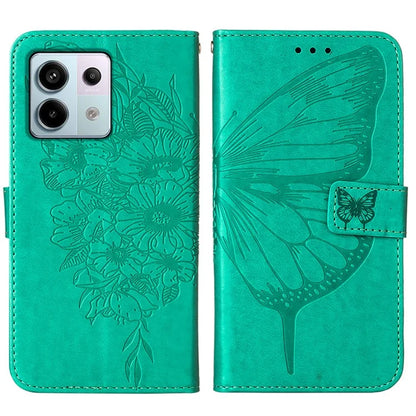 YB Imprinting Series-4 For Xiaomi Redmi Note 13 Pro 5G / Poco X6 5G Case Leather Butterfly Stand Phone Cover