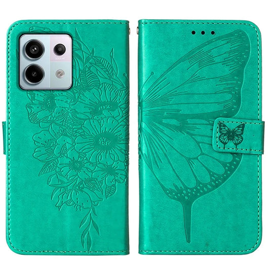 YB Imprinting Series-4 For Xiaomi Redmi Note 13 Pro 5G / Poco X6 5G Case Leather Butterfly Stand Phone Cover