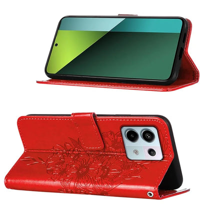 YB Imprinting Series-4 For Xiaomi Redmi Note 13 Pro 5G / Poco X6 5G Case Leather Butterfly Stand Phone Cover