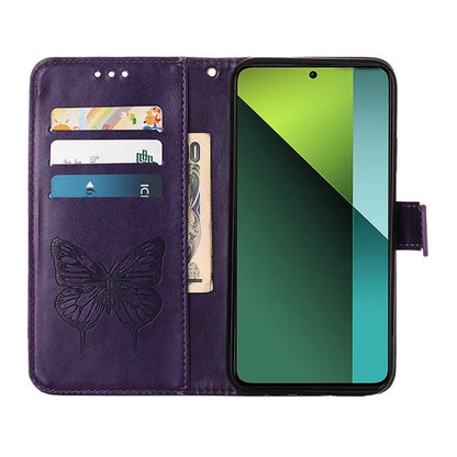 YB Imprinting Series-4 For Xiaomi Redmi Note 13 Pro 5G / Poco X6 5G Case Leather Butterfly Stand Phone Cover