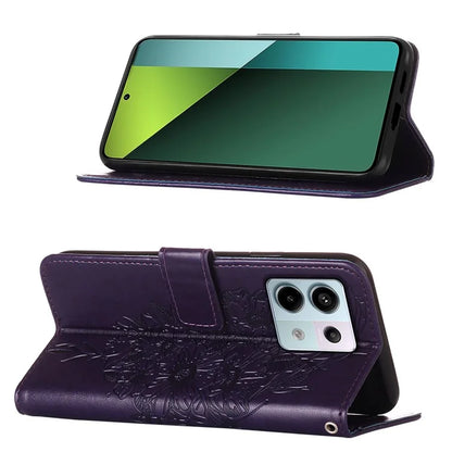 YB Imprinting Series-4 For Xiaomi Redmi Note 13 Pro 5G / Poco X6 5G Case Leather Butterfly Stand Phone Cover