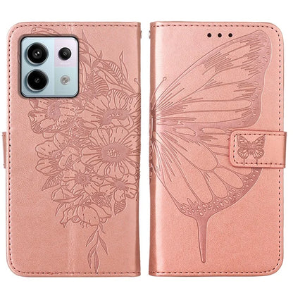 YB Imprinting Series-4 For Xiaomi Redmi Note 13 Pro 5G / Poco X6 5G Case Leather Butterfly Stand Phone Cover
